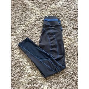 Tredstep Ireland Grey Blue Trim Silicone Knee Patch Riding Breeches 24R Womens